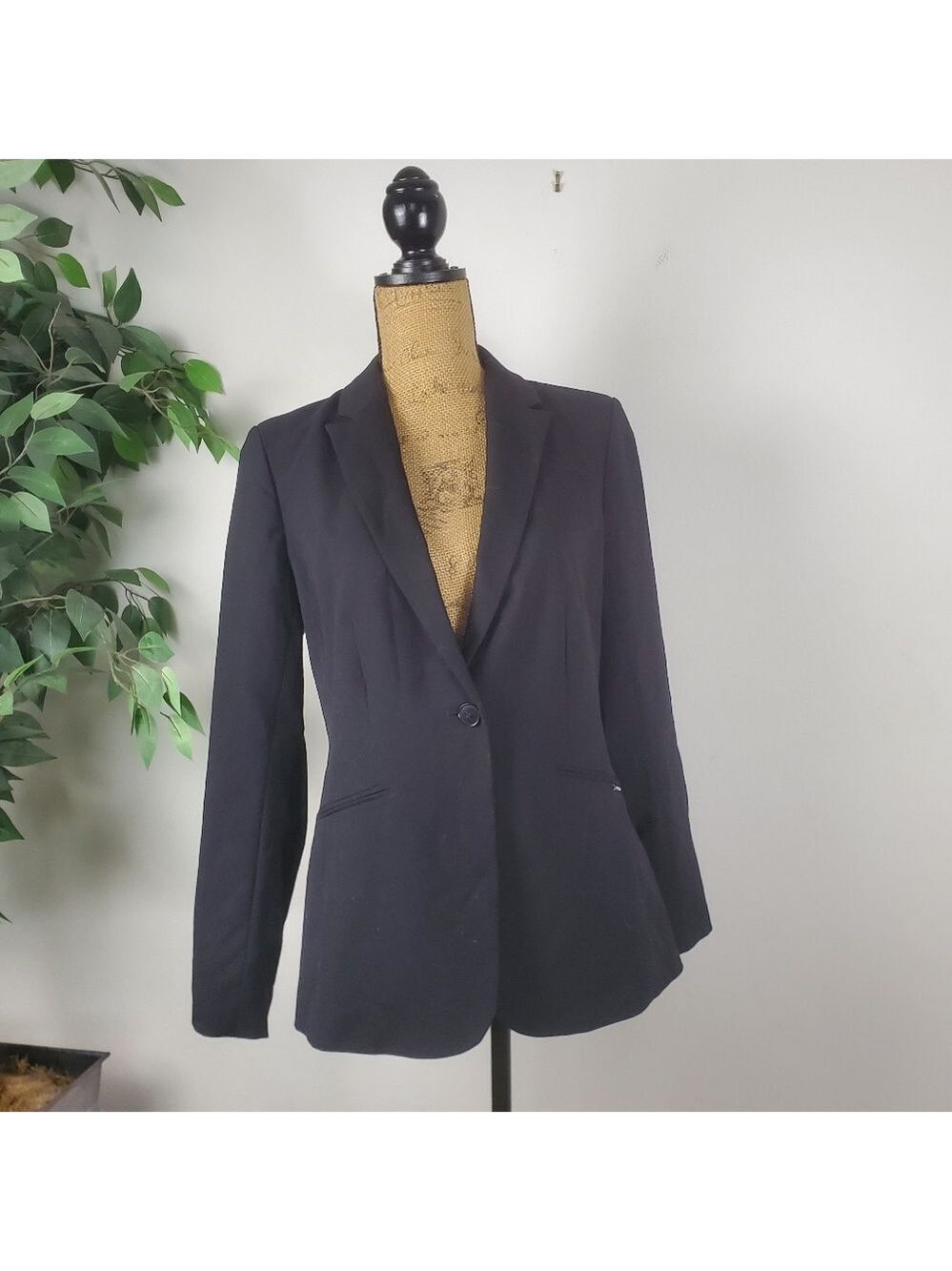 Ellen Tracy Black Blazer Jacket Women's Size 8